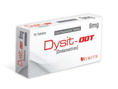 Dysit-Odt 8mg Tab (Ondansetron Oral Dispersible) packaging photograph, WIMITS Pharmaceuticals