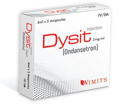 Dysit Inj (Ondansetron) packaging photograph, WIMITS Pharmaceuticals