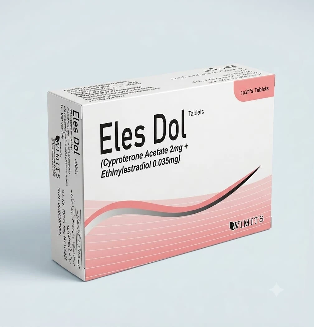 Eles Dol Tablet (Cyproterone Acetate + Ethinylestradiol) box pack – WIMITS Pharmaceuticals