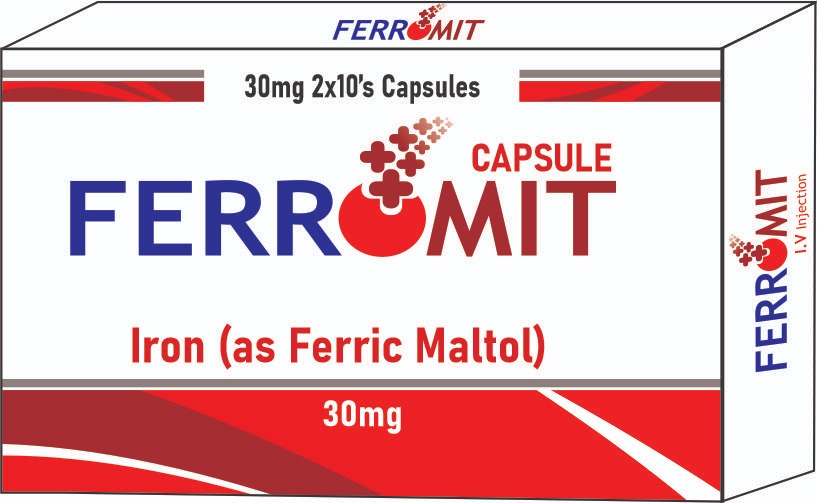 Ferromit 30mg Capsule (Iron (as Ferric Maltol)) strip pack – WIMITS Pharmaceuticals