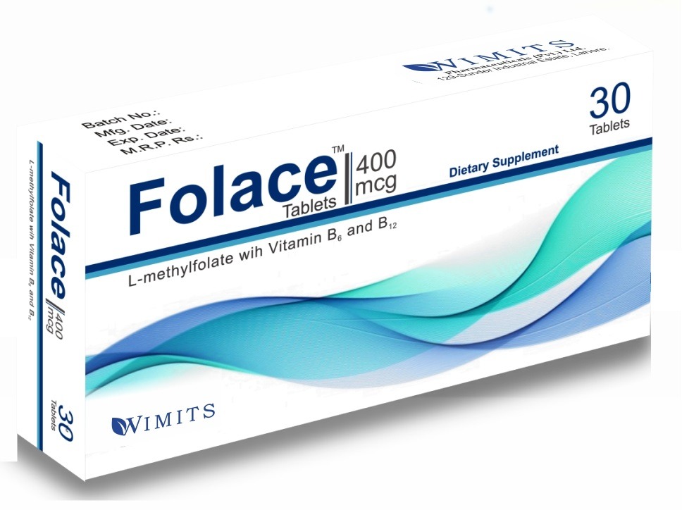 Folace Tablet (L-methylfolate) strip pack – WIMITS Pharmaceuticals