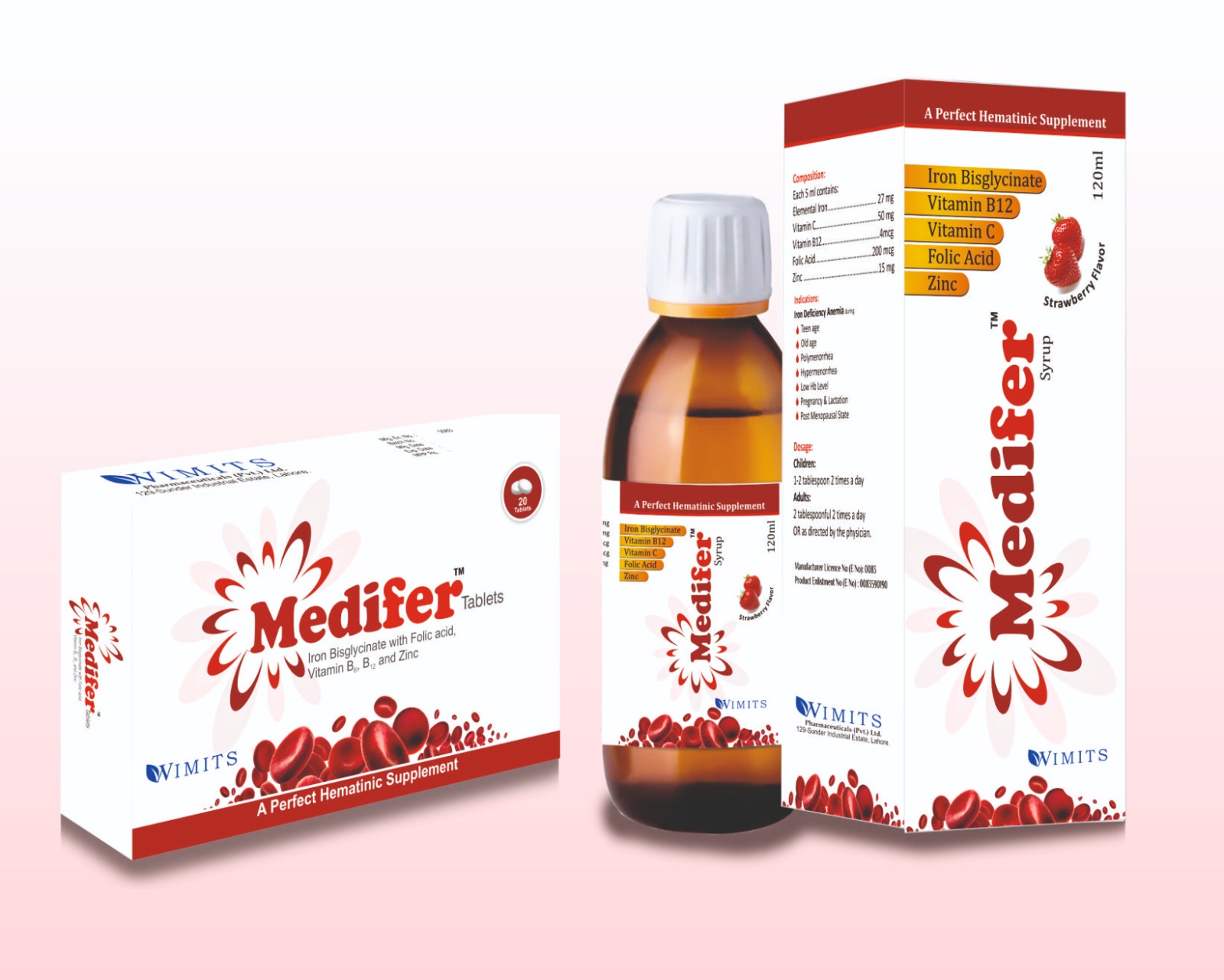 Medifer Syrup (Iron Bisglycinate) strip pack – WIMITS Pharmaceuticals