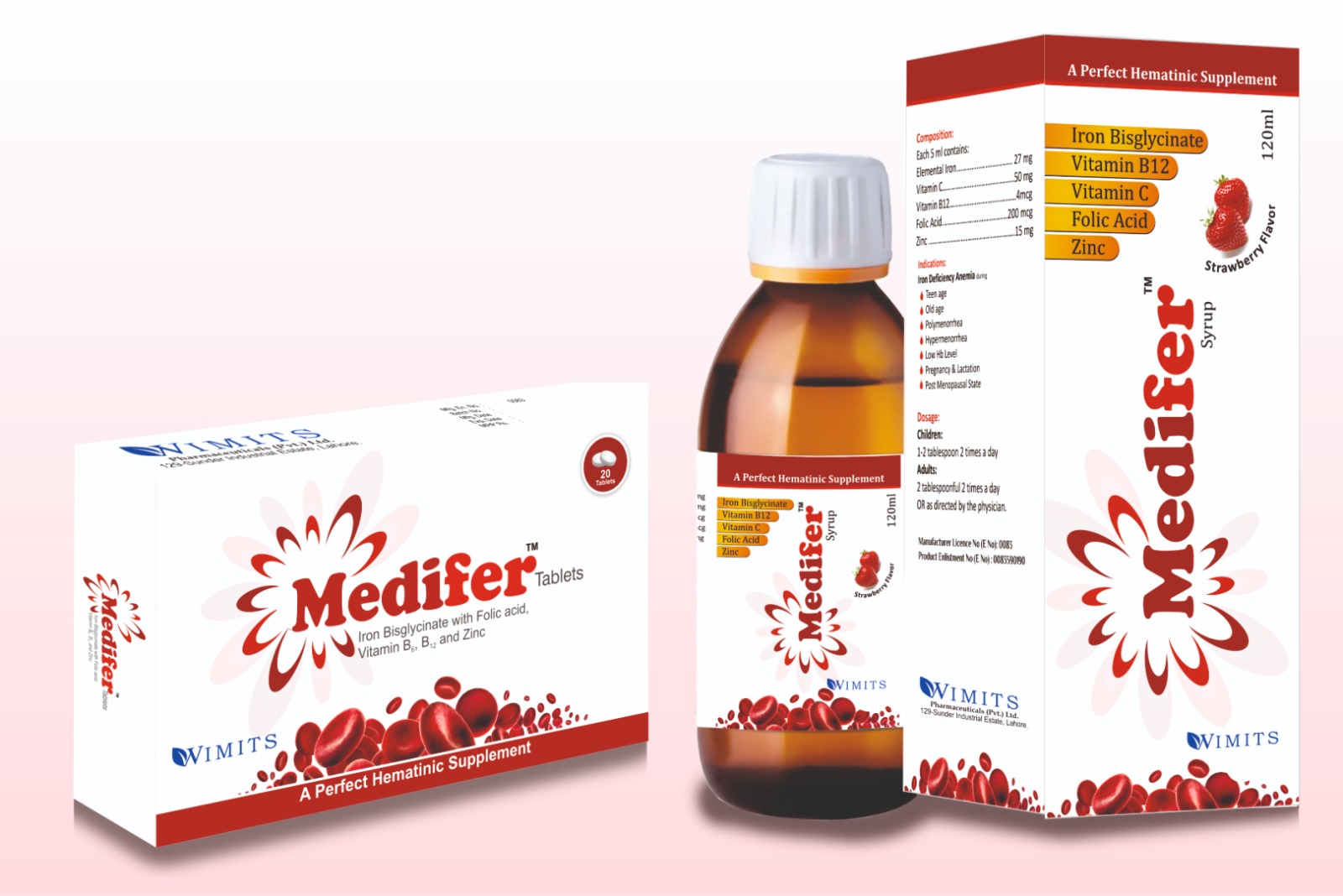 Medifer Tablet (Iron Bisglycinate) strip pack – WIMITS Pharmaceuticals