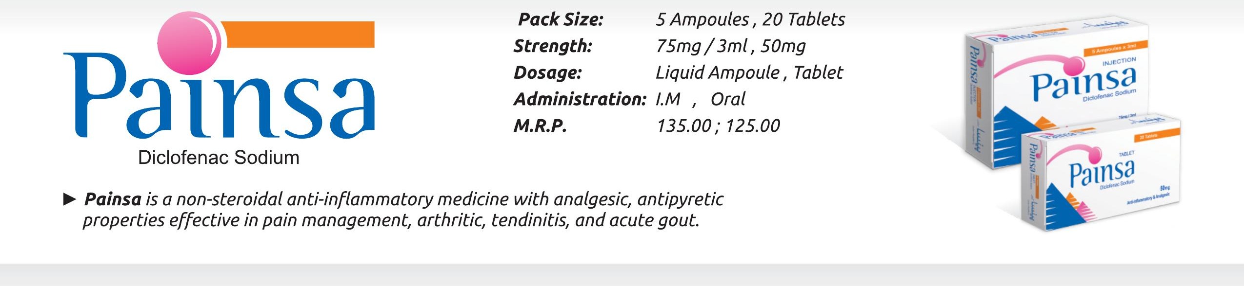 Painsa (Diclofenac Sodium) detail image – Wimits Pharmaceuticals