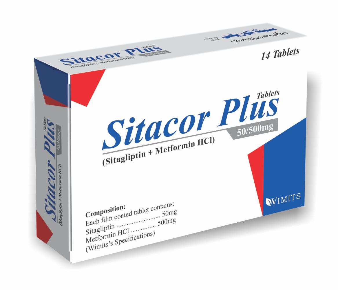 Sitacor Plus 50/500 Tablet (Sitagliptin) strip pack – WIMITS Pharmaceuticals