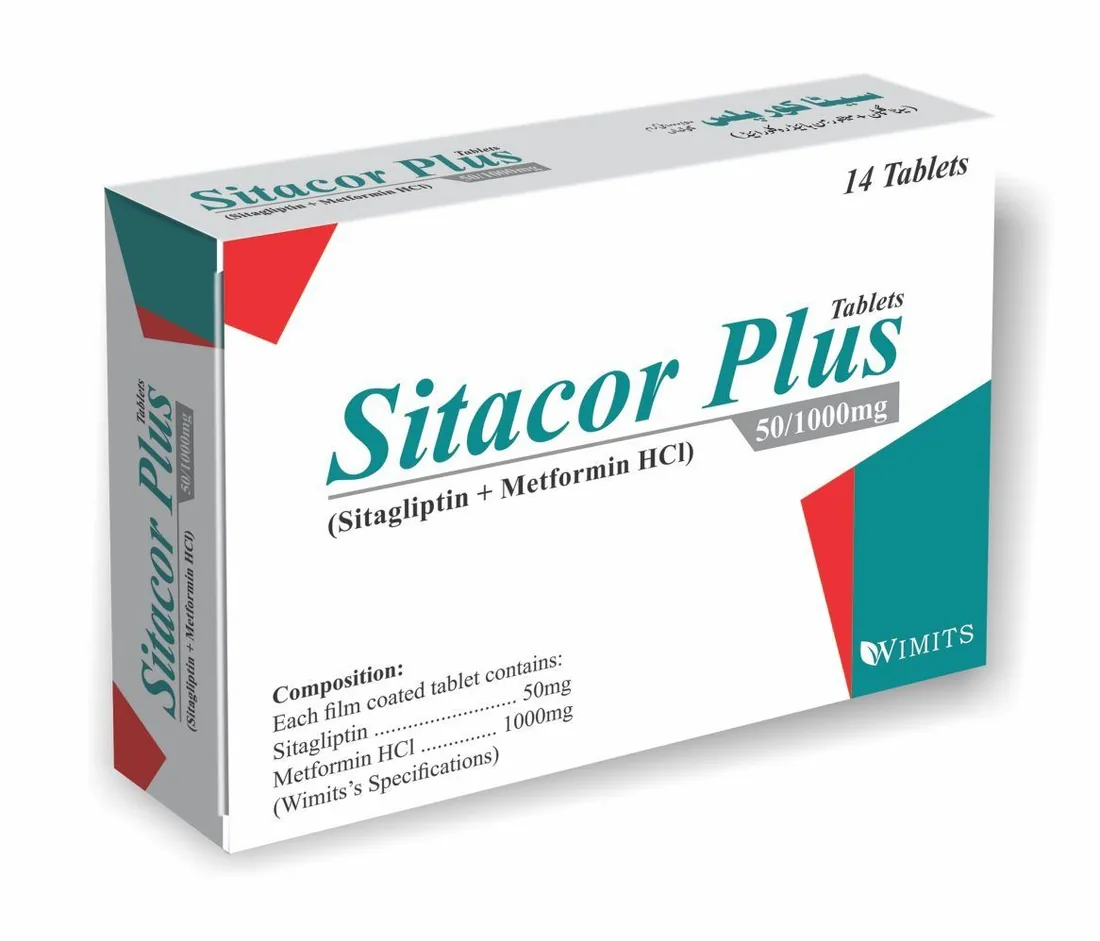 Sitacor Plus 50/500 Tablet (Sitagliptin) strip pack – WIMITS Pharmaceuticals