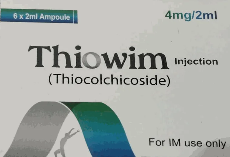 Thiowim 4mg/2ml Injection (Thiocolchicoside) box pack – WIMITS Pharmaceuticals
