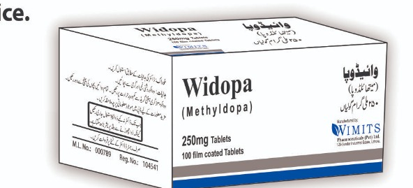 Widopa 250mg Tablet (Methyldopa) strip pack – WIMITS Pharmaceuticals