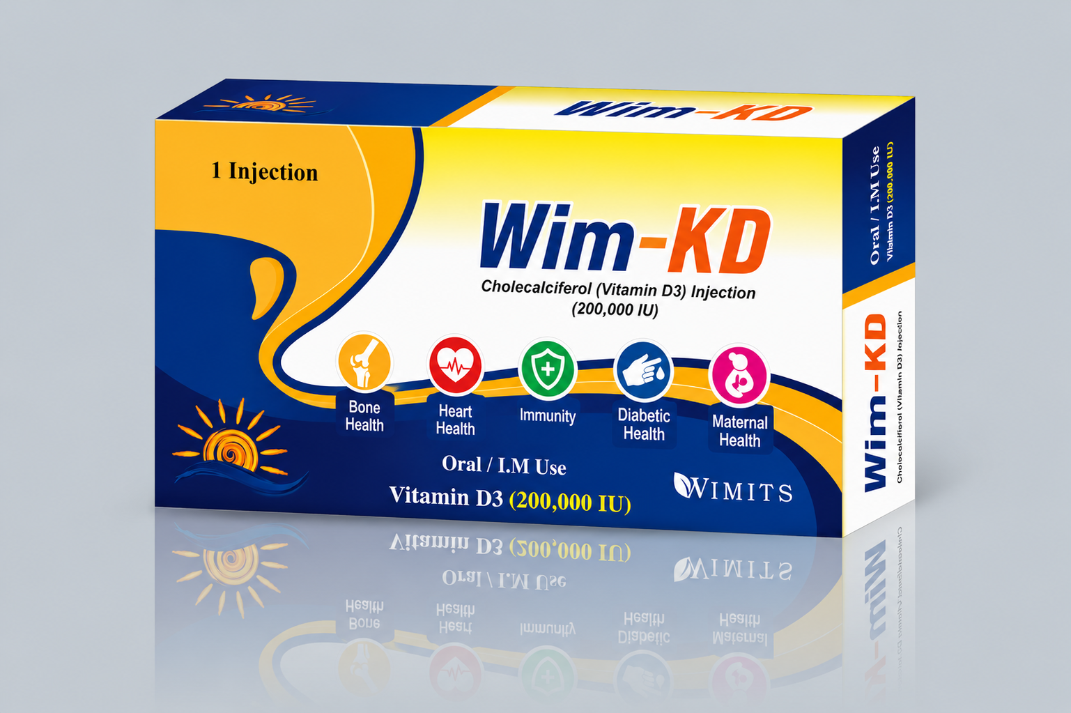 Wim-Kd Injection (Vitamin D3 Cholrcalciferol) strip pack – WIMITS Pharmaceuticals