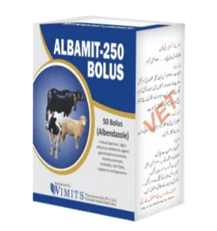 ALBAMIT-250 Bolus-Each bolus contains: Albendazole....250mg   (Wimits Specs) – Wimits Pharmaceuticals