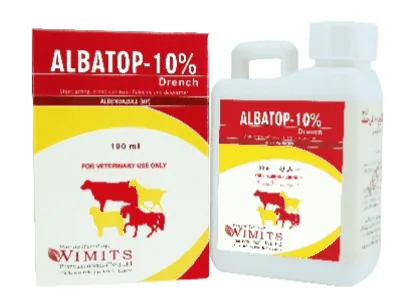 ALBATOP-10% Drench-Each ml contains: Albendazole (BP)....100mg   (BP Specs) – Wimits Pharmaceuticals