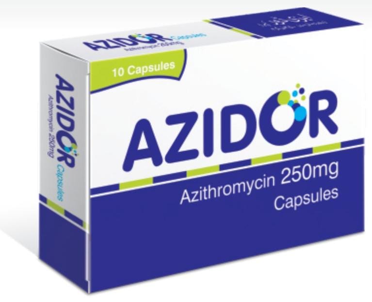 Azidor 250mg Capsule (Azithromycin.....................250 mg) – Wimits Pharmaceuticals