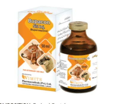 BUPACON-5% Injection-Each ml contains:Buparvacuone ....50mg   (Wimits Specs) – Wimits Pharmaceuticals