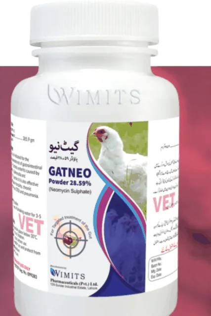 GATNEO Powder 28.59%-Each 1kg contains: Neomycin Sulphate....285.9gm   (Wimits Specs) – Wimits Pharmaceuticals