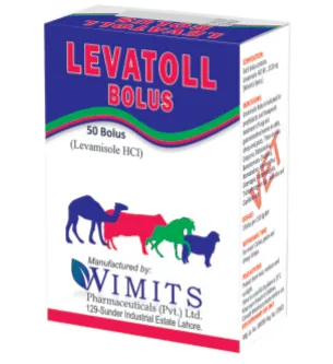 LEVATOLL Bolus-Each bolus contains: Levamisole HCL BP....1125mg   (Wimits Specs) – Wimits Pharmaceuticals