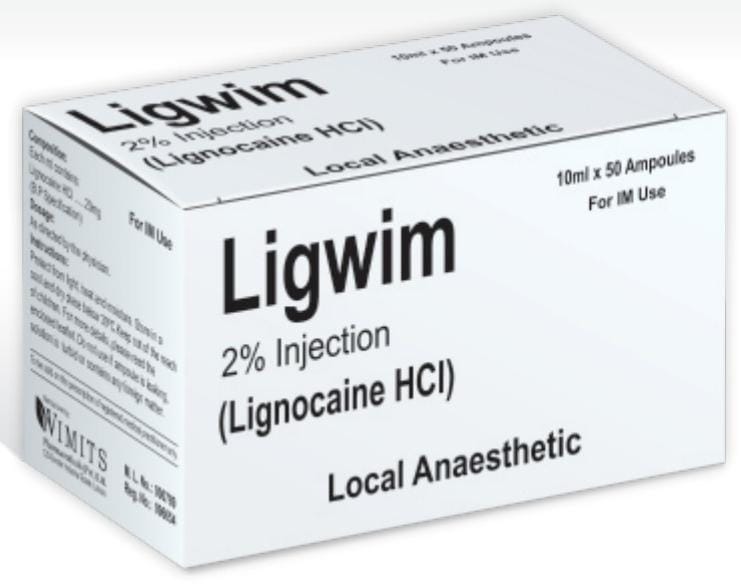 Ligwim Injection (Lignocaine HCl...................2%) – Wimits Pharmaceuticals