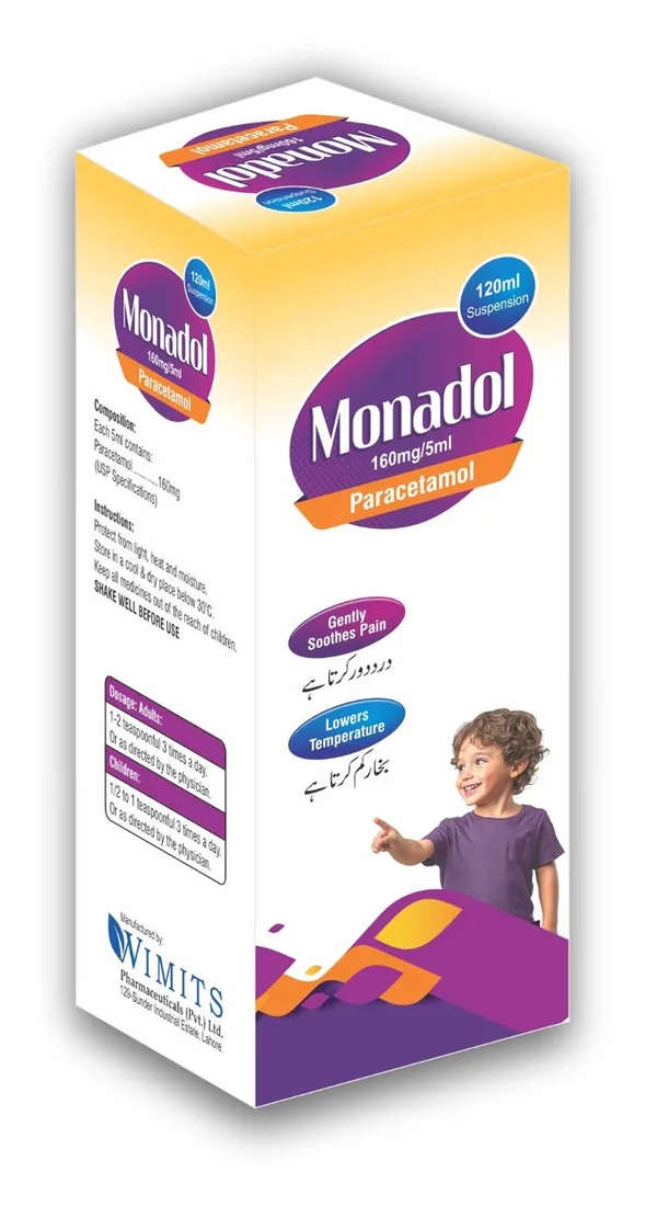 Monadol 500mg Tablet (Paracetamol) strip pack – WIMITS Pharmaceuticals — photo pending