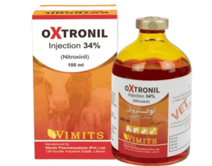 OXTRONIL Injection 34%-(for 1 ml)-Nitroxinil (BP Vet.).....340 mg   (BP Vet.) – Wimits Pharmaceuticals