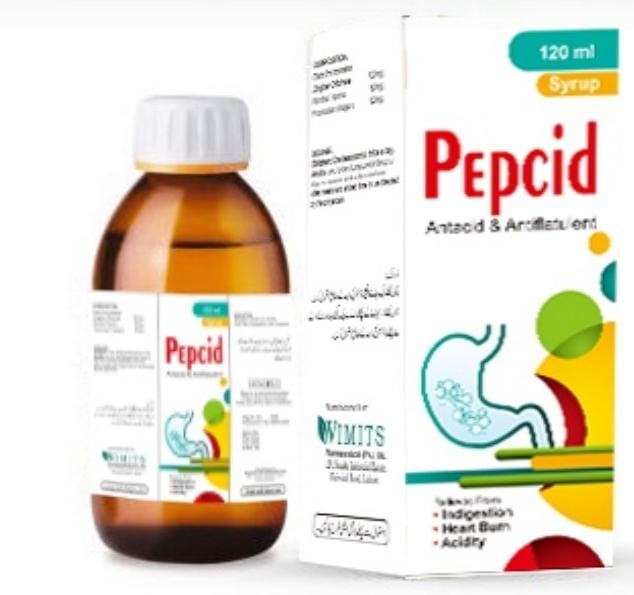 Pepcid Syrup (Antacid & Antiflatulent..........120 ml) – Wimits Pharmaceuticals