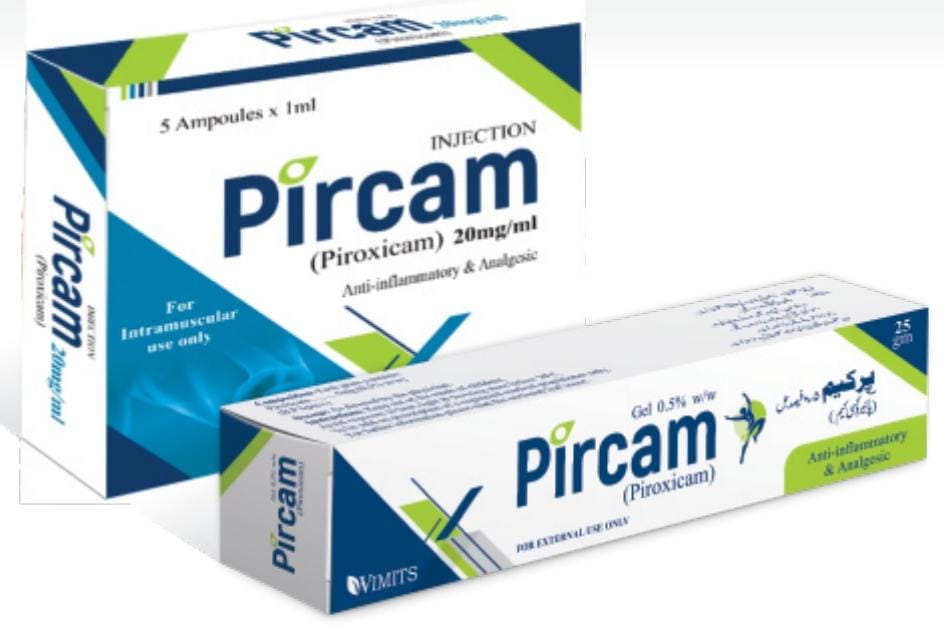 Pircam (Piroxicam) (Piroxicam 20mg/ml Injection / 0.5% w/w Gel) – Wimits Pharmaceuticals