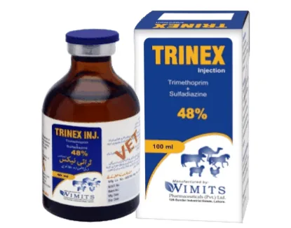 TRINEX Injection-(for 1 ml)-Trimethoprim BP....80mg   Sulphadiazine BP....400mg   (B.P.Specs)– Wimits Pharmaceuticals